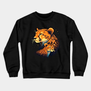 Cheetah Fathers Day Crewneck Sweatshirt